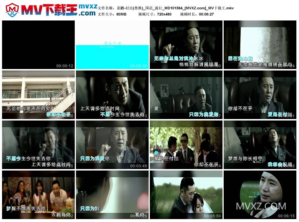 姜鹏-付出(替换)_国语_流行_MD101584